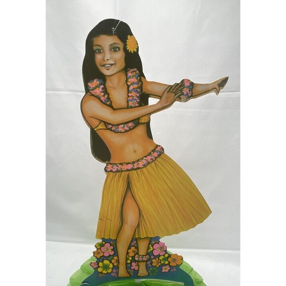 Vintage 1979 BEISTLE Hawaii Aloha Hula Girl Ukulele Die Cut Wall Hangings 14” - Picture 8 of 16